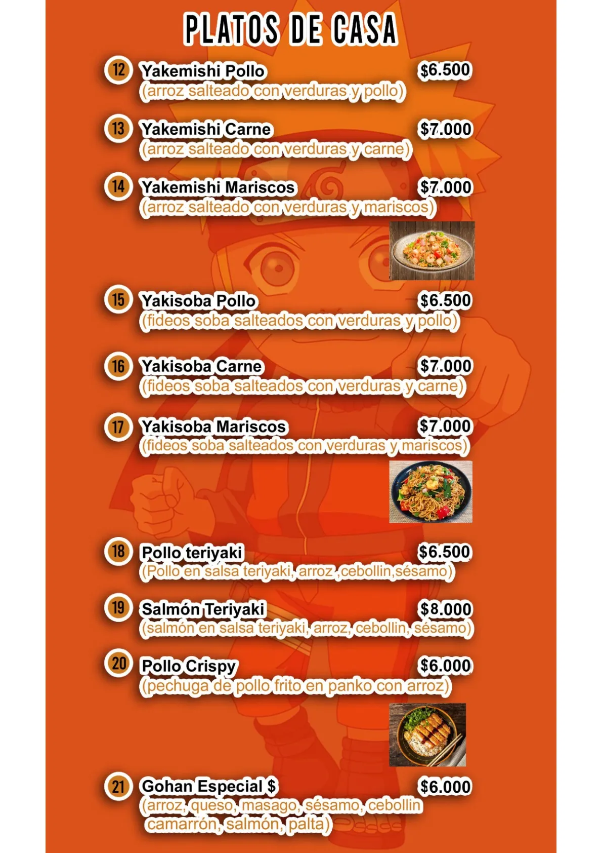 Carta Sushi NU