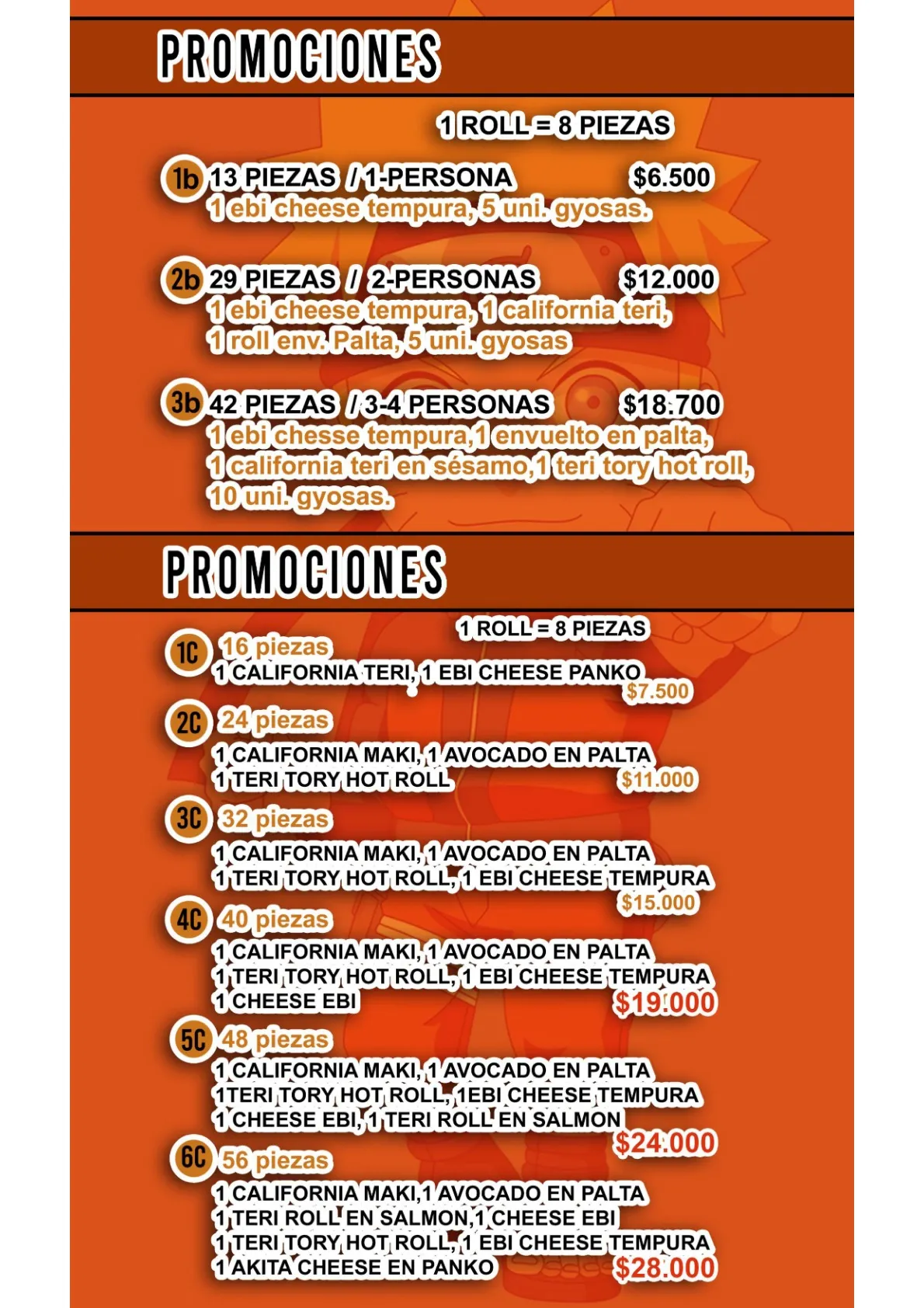 Carta Sushi NU